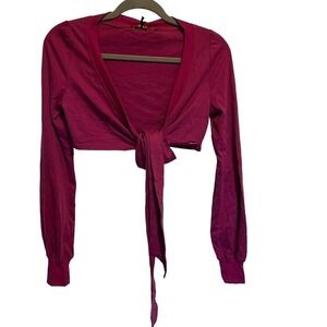 NEW N:PHILANTHROPY Crop Top Wrap Tie Orchid Size Small NEW